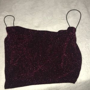 Fuchsia color sparkles shirt